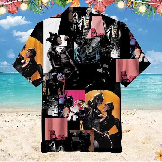 Batman Catwoman Hawaiian Shirt, Gift For Men