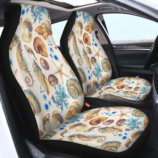 Beachy Car Seat Cover, Car Decor Ocean Coastal Style