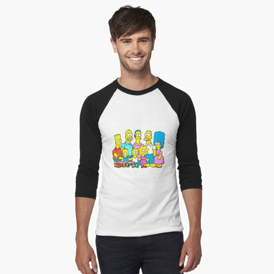 Simpson family Baseball ¾ Sleeve T-Shirt