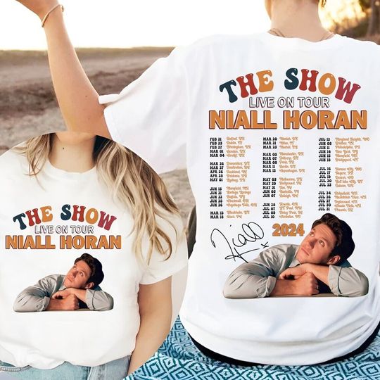 Niall Horan Signature 2 Side The Show Live On Tour 2024 Double Sided Shirt