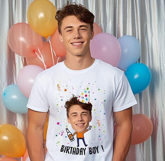 Personalized Photo Face Birthday Shirt