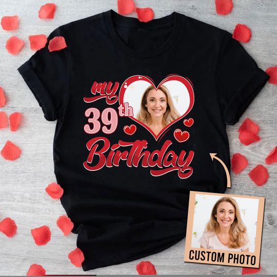 Custom Photo & Age Birthday Gift, Cute Birthday Gifts For Friends