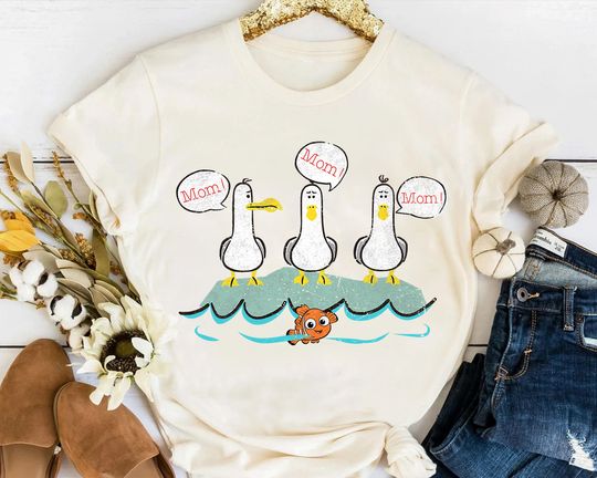 Funny Finding Nemo Mother's Day Seagulls MOM Shirt
