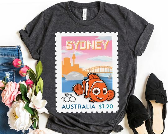 Funny Disney Finding Nemo Stamp T-shirt, Bruce Crush Marlin Shirt