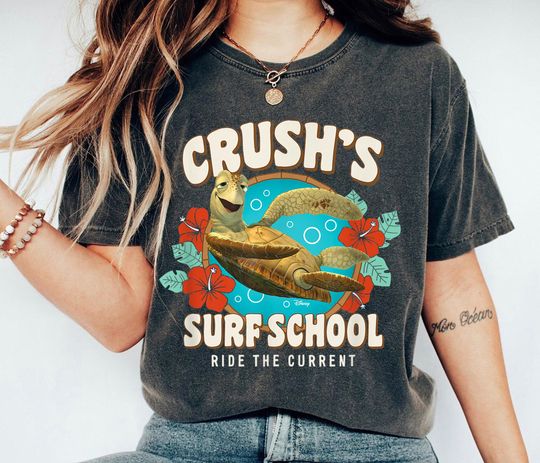 Crush's Surf School Shirt, Finding Dory Shirt, Crush Turtle Shirt