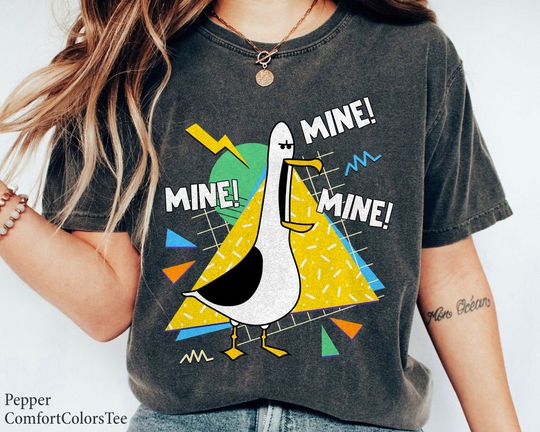 Mine! Mine! Mine! Seagull Finding Nemo 90s Retro Funny Shirt