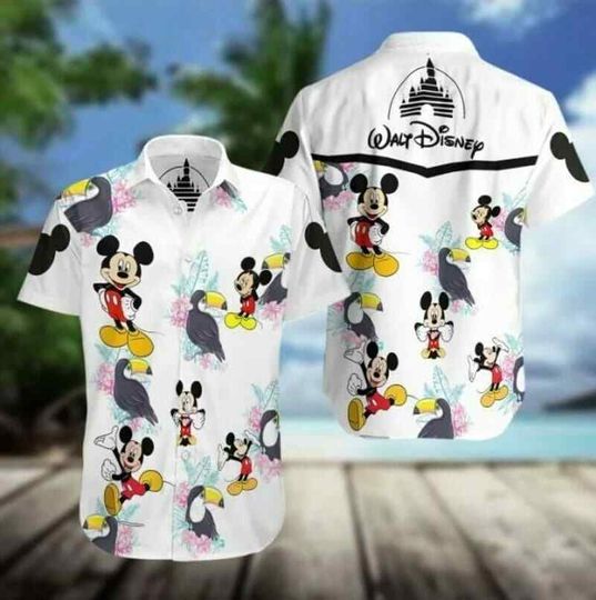 Disney Mickey Mouse Summer Tropical Hawaiian Shirt