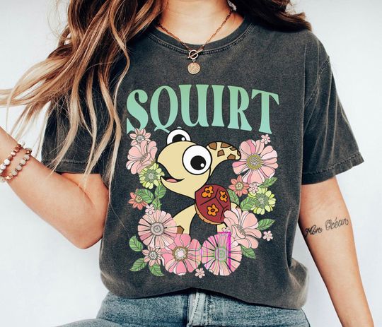 Retro Squirt Floral Shirt, Finding Nemo Tshirt