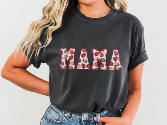 Strawberry Shirt for Mom, Mama Strawberry Tshirt
