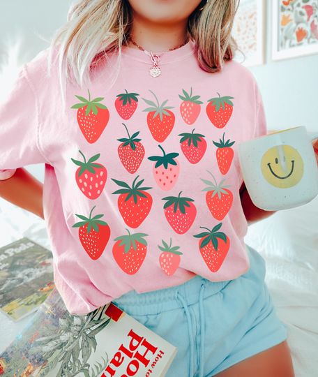Strawberry Shirt Cottagecore Clothing  Shirt