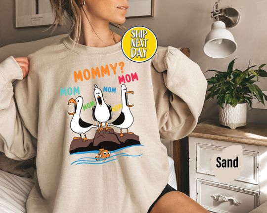 Seagull Mommy Mom Sweatshirt, Finding Nemo Sweatshirt, Mom Gift, Mother's Day Gift