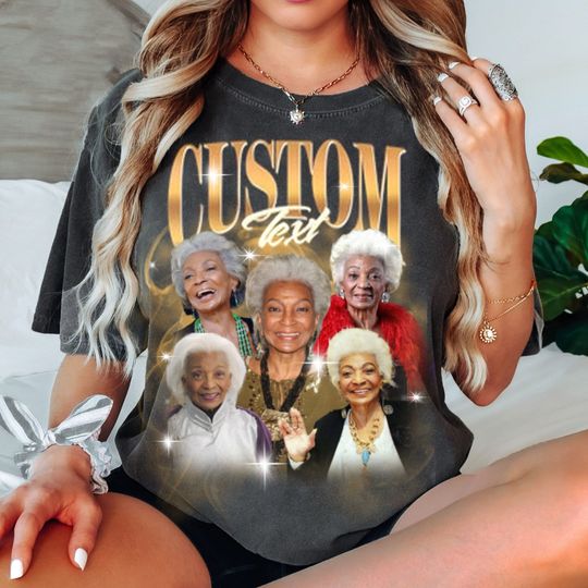Exlusive Custom Bootleg 5-6 Photos Grandma Face 90s Retro Vintage T-Shirt, Shirt with Grandma Funny on It Birthday Gift, Mother's Day Gift