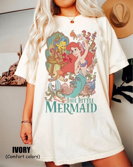Vintage The Little Mermaid Comfort Colors Shirt, Little Mermaid