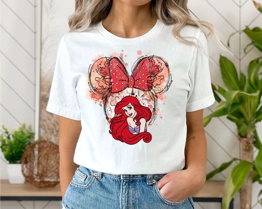 Ariel Disney Shirt, Ariel Watercolor T-shirt, Little Mermaid Ariel Shirt
