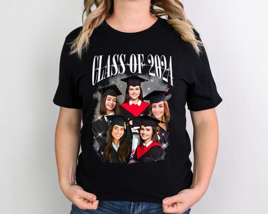 Class Of 2024 Graduation Bootleg Shirt, Personalized Senior 2024 Shirt