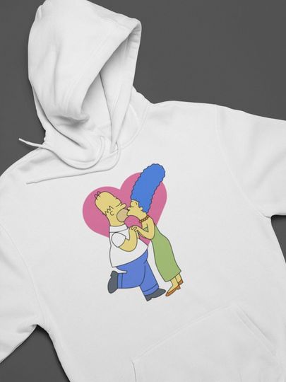 The Simpsons Homer & Marge Hoodie | Gift For Tv Cartoon