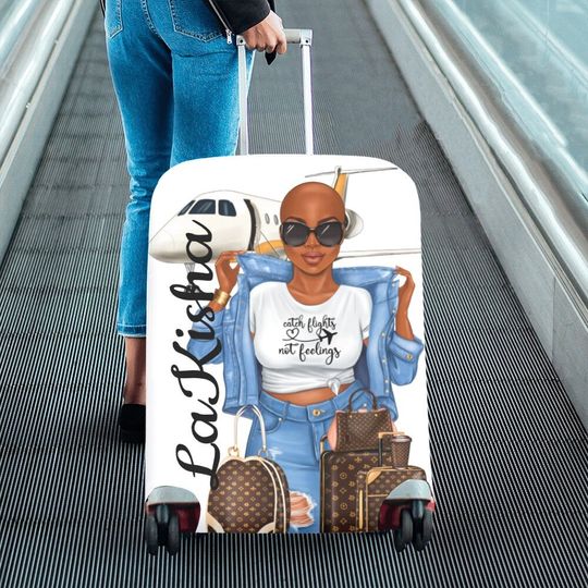 Diva's Catch Flights not Feelings Luggage Cover