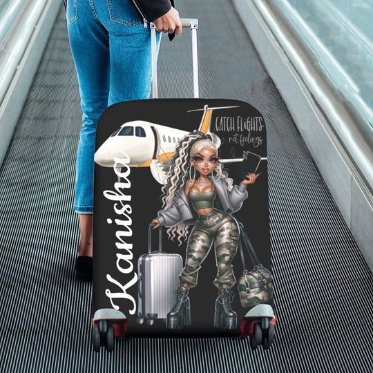 Tall Chibi Flights not Feelings Luggage Cover