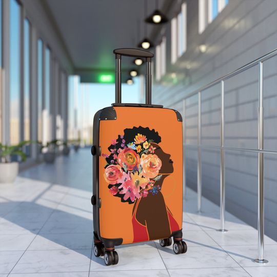 Black Girl Magic Boho Suitcase Gifts for Travelers Melanin Luggage Black Girl Gifts for Reading Lovers Carry on Bag Black Owned Shops