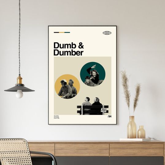 Dumb And Dumber Poster, Dumb And Dumber Print, Movie Poster, Minimalist Poster
