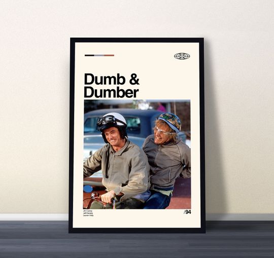 Dumb And Dumber Poster, Dumb And Dumber Print Vintage Poster, Home Decor