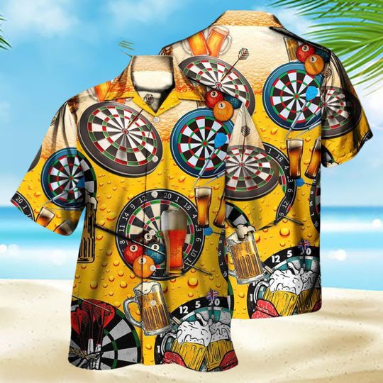 Play Darts And Drink Beer Trendy Hawaiian Shirt