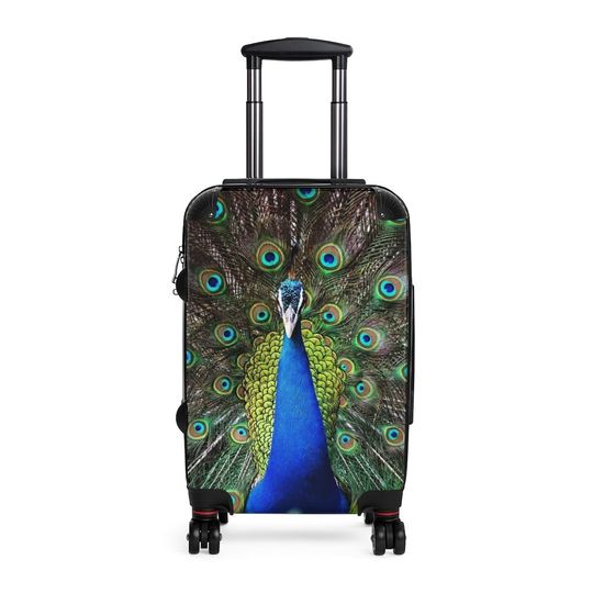 Peacock Design Cabin Suitcase Carry On Luggage Cabin Suitcase