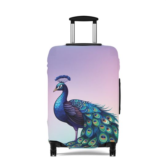 Stylish Suitcase Covers & Protectors Peacock Fashionable Luggage Accessories, Essential Baggage Wraps for the Trendsetting Traveler