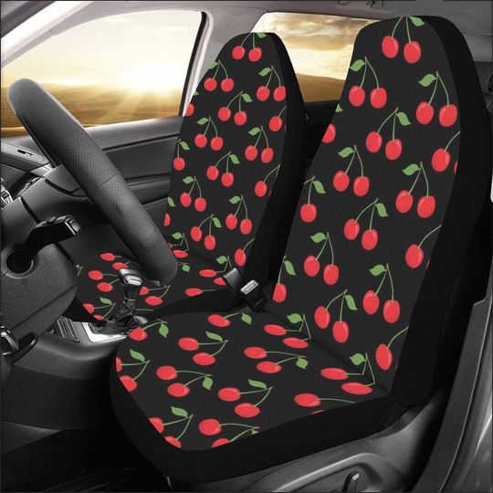 Red Black Cherries Cute Summer Fruit Seat Covers