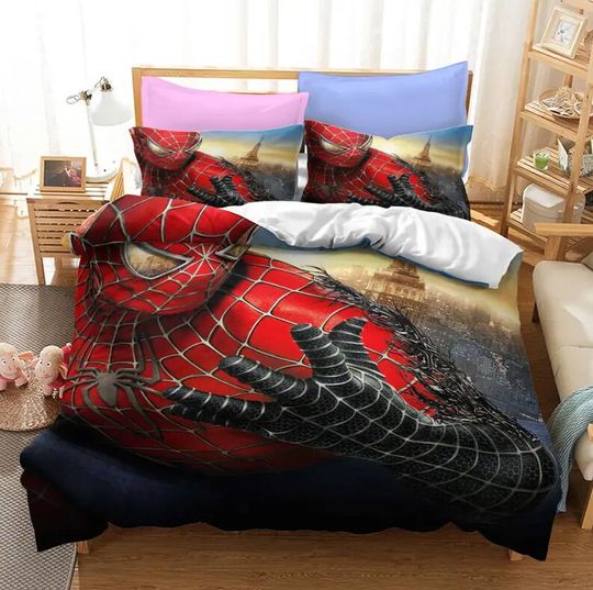 Spiderman bedding set, Bedroom Decoration