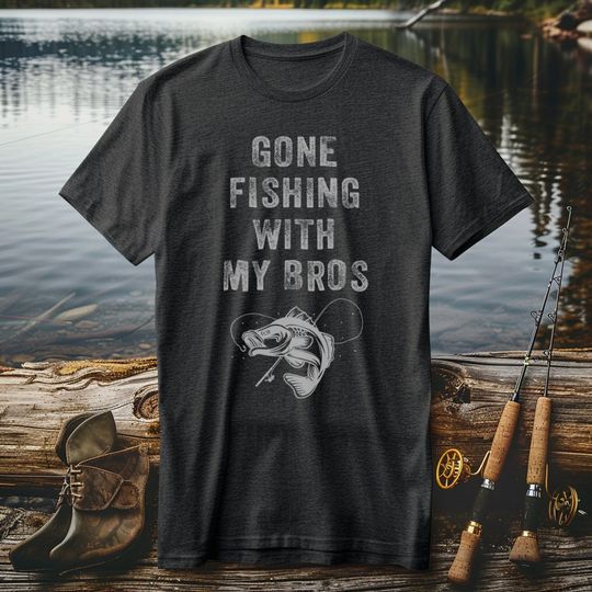Gone Fishing T-shirt Graphic Tee Gone Fishing T-shirt