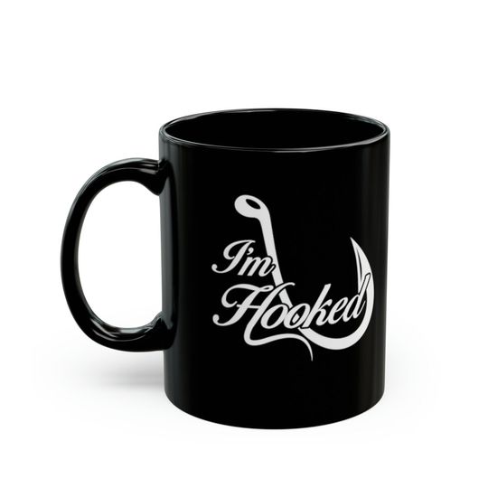 I'm Hooked Coffee Mug | Fly Fishing Gifts | Bass Fishing Gifts | Dad Fishing Mug