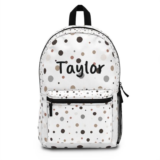 Customizable Modern Polka Dot Backpack | Back to School