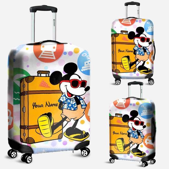Personalized Mickey Mouse Summer Is Calling Luggage Cover