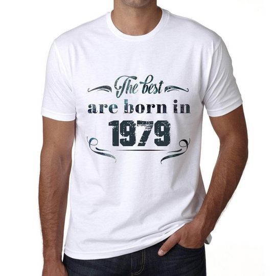 ULTRABASIC Men's Graphic T-Shirt The Best Are Born in 1979 45th Birthday Gift 1979 Short Sleeve Vintage Tee 45 Years Novelty