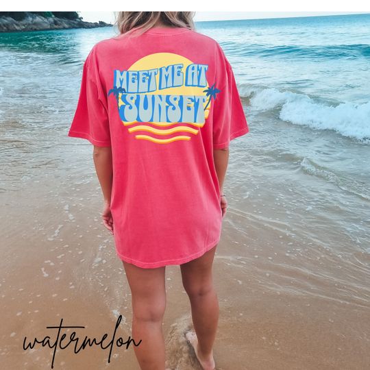 Sunset Tshirt, Vacation Shirt, Trendy Shirts