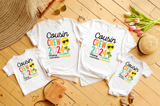 Cousin Crew 2024 Summer Vacation Beach Shirt, Family Matching Shirt
