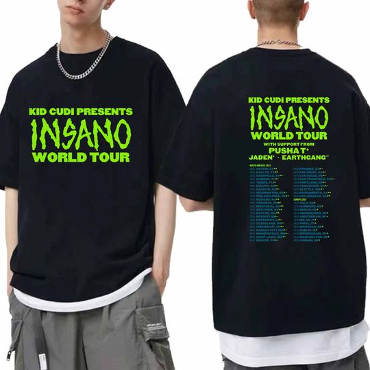 Kid Cudi - Insano World Tour 2024 Double Sided Shirt