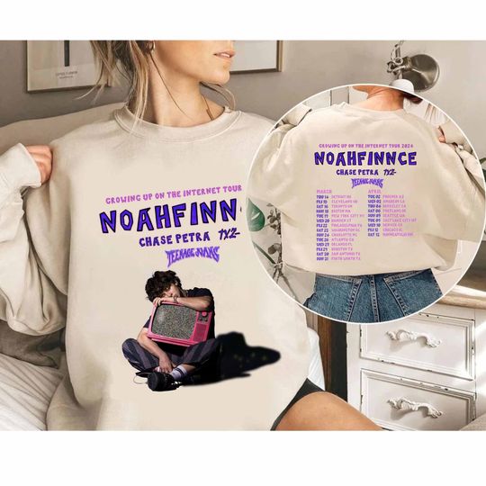 Noahfinnce - Growing up on the Internet 2024 Tour Double Sided Sweatshirt