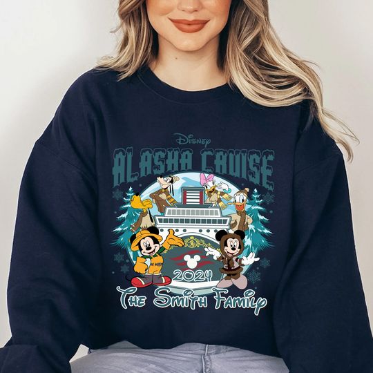 Customized Disney Mickey Mouse and Friends Alaska Cruise 2024 Sweatshirt