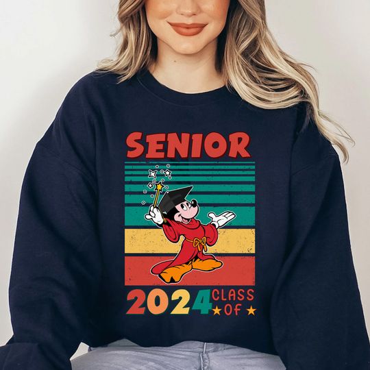 Disneyland Graduation Matching Sweatshirt | Mickey and Minnie Senior 2024 Sweatshirt