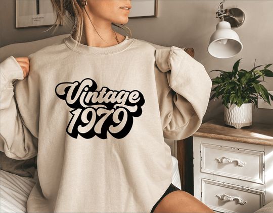 Vintage 1979 Birthday Sweatshirt, Birthday Sweater, Classic 1979 Shirt, Vintage 1979 Tee