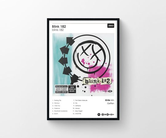 B182 Self-Titled Album, Pop Punk Anthem Poster
