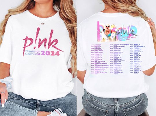 P!nk Pink Singer Summer Carnival 2024 Tour Shirt,Pink Fan Lovers Shirt,Music Tour 2024 Shirt,Trustfall Album Shirt,Concert 2024