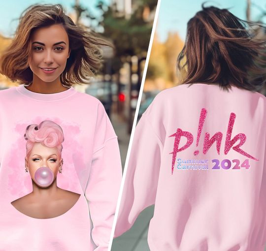 Pink Singer Summer Carnival 2024 Tour sweatshirt,Pink Fan Lovers sweatshirt,Music Tour 2024 Shirt,Concert 2024 P!nk shirt