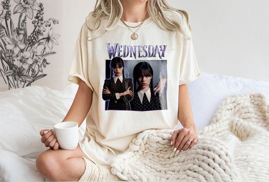 Comfort Colors Retro Wednesday Addams Shirt, Wednesday Addams T shirt, Wednesday Addams T-shirt