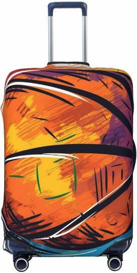 Basketball Colorful Sketch Enjoyment Print Luggage Cover