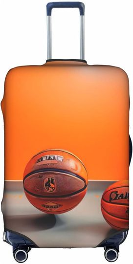 Basketball Orange Print Luggage Cover