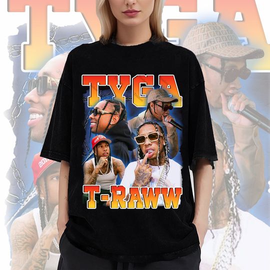 Retro Tyga Washed T-Shirt, Rapper T-Shirt