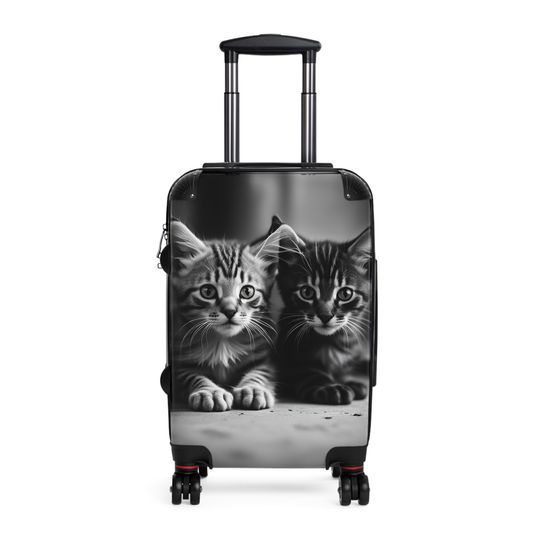 Cabin Size Suitcase With Adorable Kittens Design